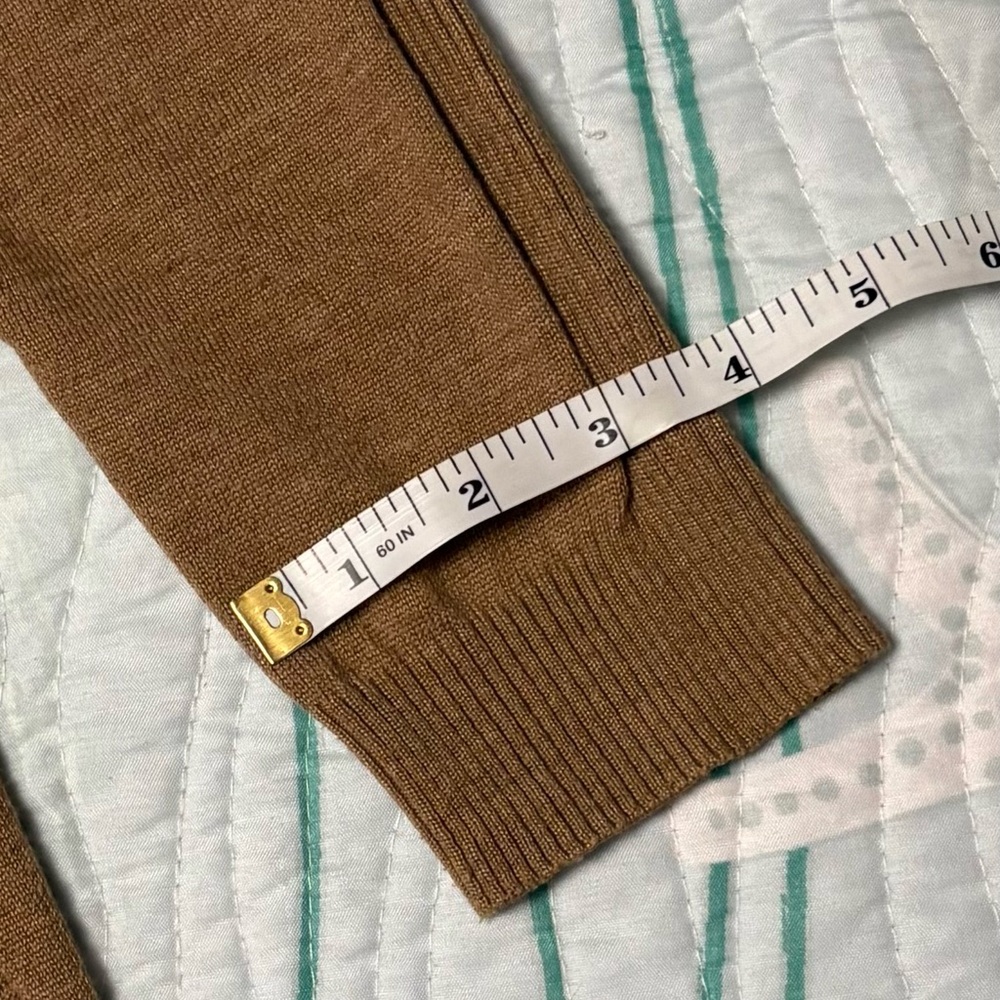 Beige Ribbed Knit Sweater - Picture 7 of 10